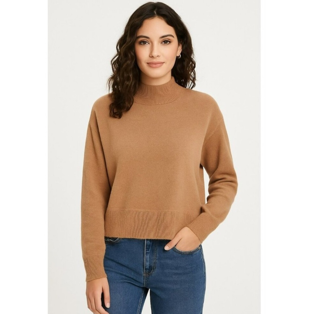 Everlane Women's Brown/Tan Wool/Yak Sweater